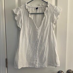 Old Navy White Gauze Blouse